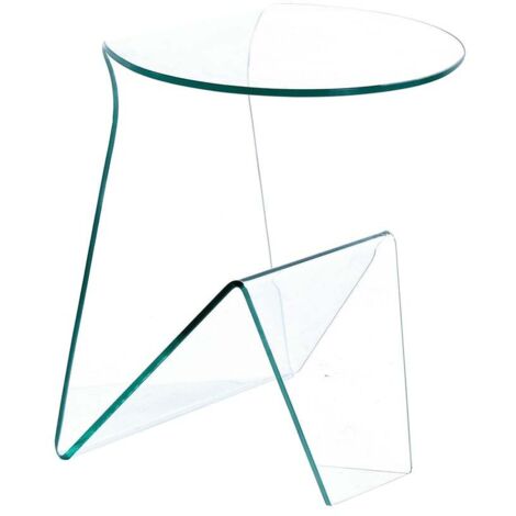 Wohnzimmertisch Design gebogen Glas modern Light