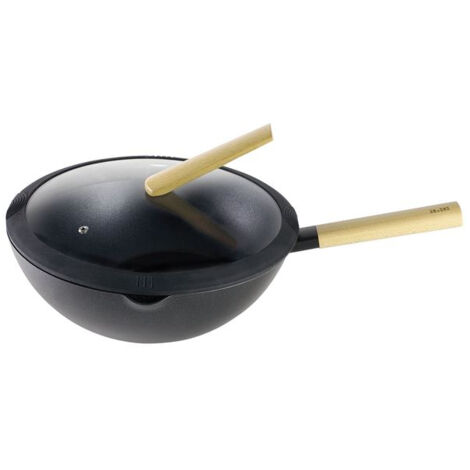 Wok 30 cm avec couvercle - Luxe - IBILI