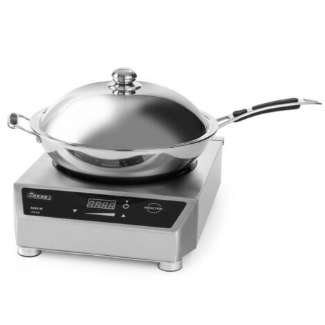 Wok a induzione 3100 W con padella a induzione Profi Line - Hendi 239681