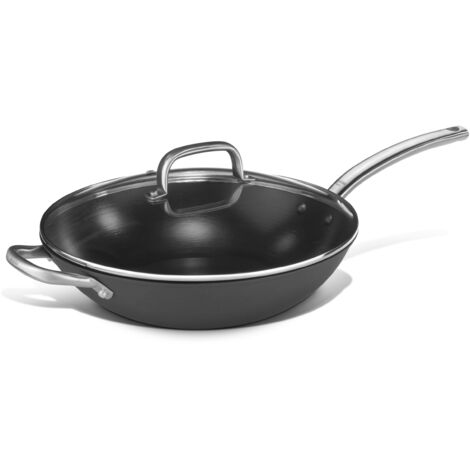 Wok avec Couvercle Fonte d'Acier Léger 32 cm - Pujadas