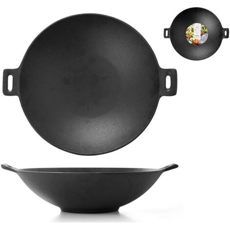 Wok Ghisa 30 cm per Friggere e Cuocere