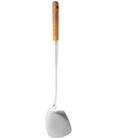 Wok Spatel, 17Zoll Spatel für Wok, Edelstahl Wok Spatel