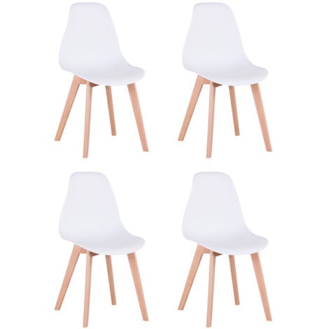 WOKAKA Blanc - pieds en hêtre