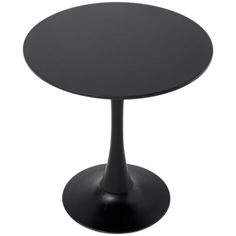 Wokaka – Table à manger ronde 80cm – 2-4 personnes – Style scandinave – Plateau en bois facile à nettoyer – Hauteur 75cm – Pour salle à manger et salon