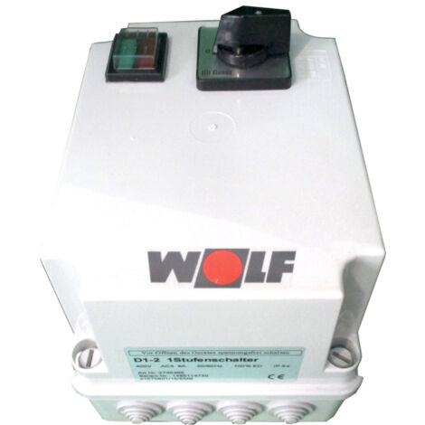 Wolf 1-Stufenschalter D1-2 Motorvollschutzschalter 8A, 400 V, 2745465