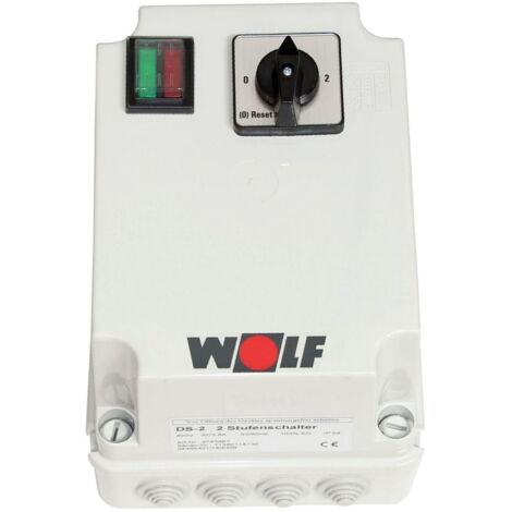 Wolf 2-Stufenschalter DS-2 Motorvollschutzschalter 8A, 400V