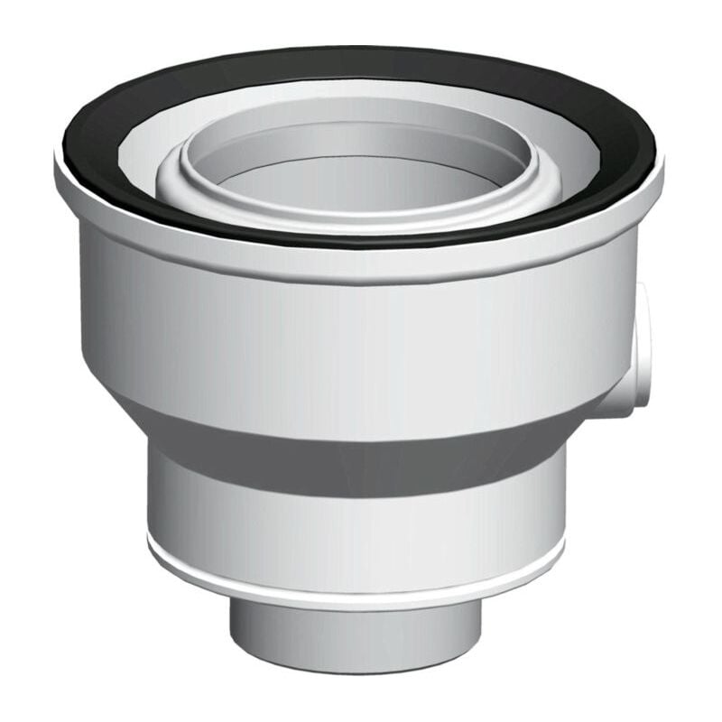 Conduit air / fumées 2651733 dn 60/100 pour dn 80 / 125, transition, enfichable, blanc - Wolf