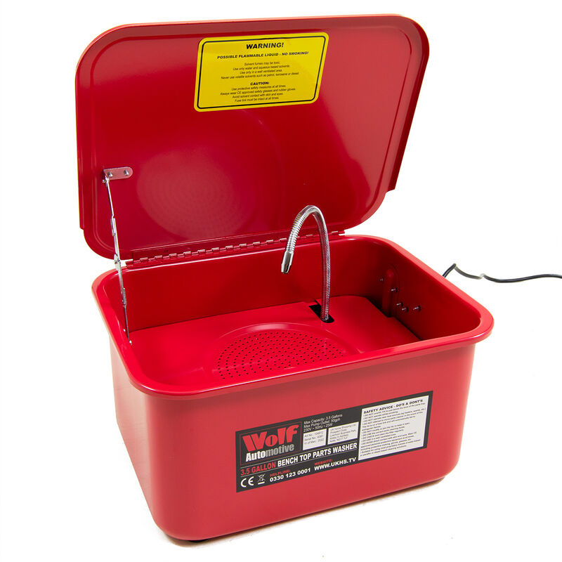 Wolf 3 5 Gallon Bench Top Parts Washer Cleaning Degreasing Tank