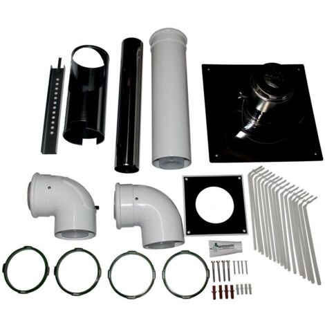 Wolf Anschluss-Set DN 80/125-C33x DN 80/125 im Schacht, Abdeckung Polypropylen