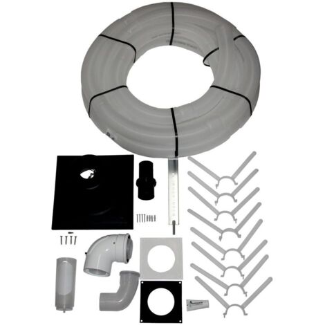 Wolf Anschluss-Set DN 80/125-C93x DN 83 flexibel im Schacht, Abdeckung Edelstahl