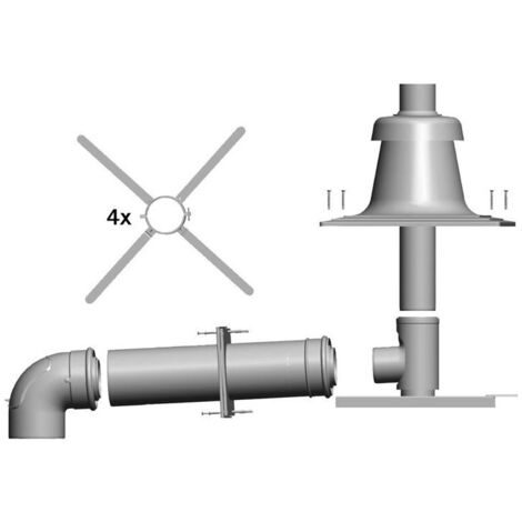 Wolf Anschluss-Set DN110/160 - C93x DN110 im Schacht, Abdeckung PP, 2651554