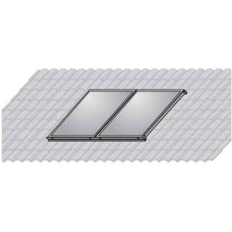 Wolf Aufdach-Montage-Set Alu+ Schiefer f.2 Kollekt.F3-1/CFK-1 Hochform.,7701598