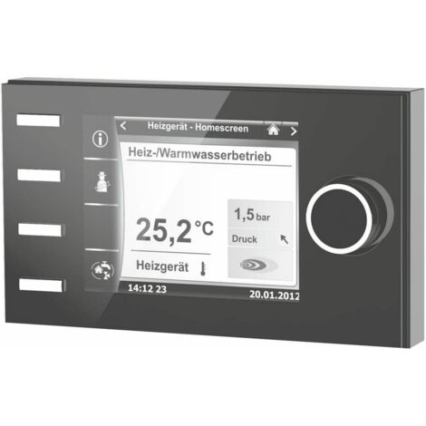 Wolf Bedienmodul BM-2 ohne Außenfühler schwarz, für Regelungssystem WRS, 2745306