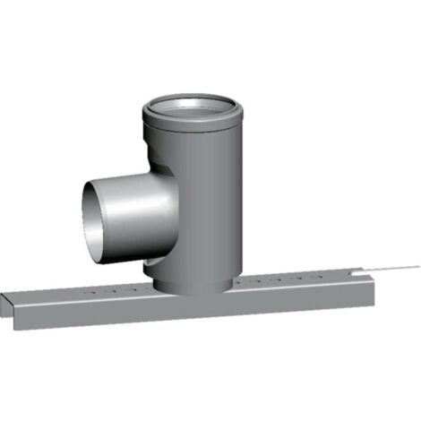 Wolf Coude de support simple paroi DN80, 87 degrés, avec rail de support, 2651513