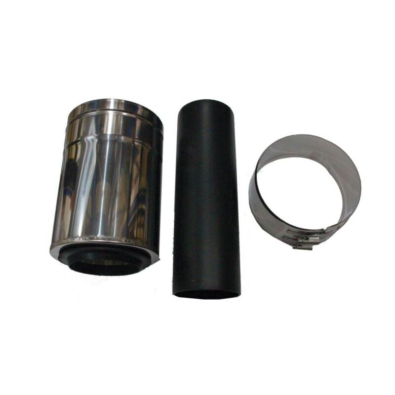 Embouchure Cob 2651799 dn 80 / 125, 290 mm, pour tuyau d&39air / d&39échappement, acier inoxydable / polypropylène - Wolf