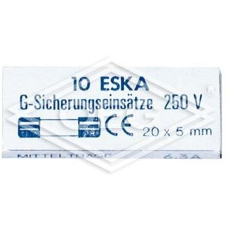 Wolf Feinsicherung 6,3A mittelträge für R12, R16, R32