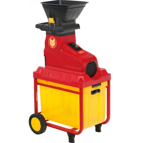 Wolf-Garten – Broyeur de végétaux électrique 2800W – Épaisseur de coupe max. 45 mm – Moteur silencieux pour branches dures – Système de coupe à rouleau