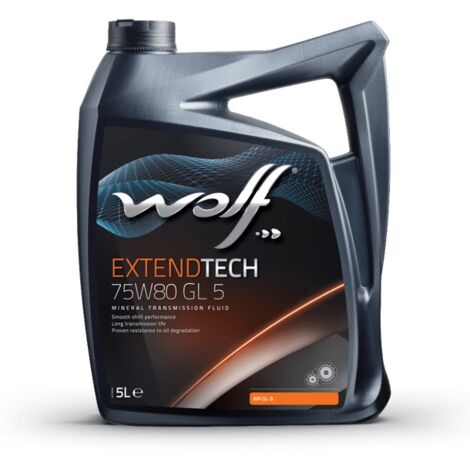 Wolf – Huile de transmission EXTENDTECH 75W80 GL 5 – 8337772 – Bidon 5 litres – Lubrifiant pour boîtes de vitesses – Protection contre l'oxydation