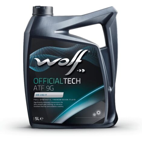 WOLF - Huile de transmission OFFICIALTECH ATF 9G - Bidon de 5 litres - 8332463 - Ce produit de marque WOLF est neuf.
