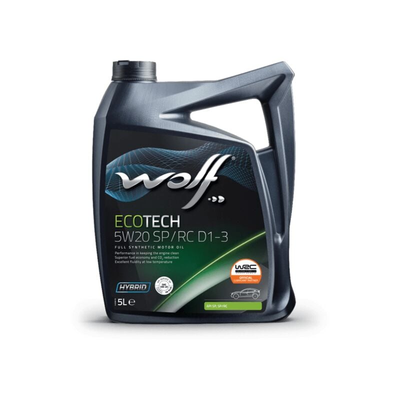 Wolf - Huile moteur ecotech 5W20 sp/rc D1-3 - Bidon de 5 litres - 1050526 - Ce produit de marque est neuf.