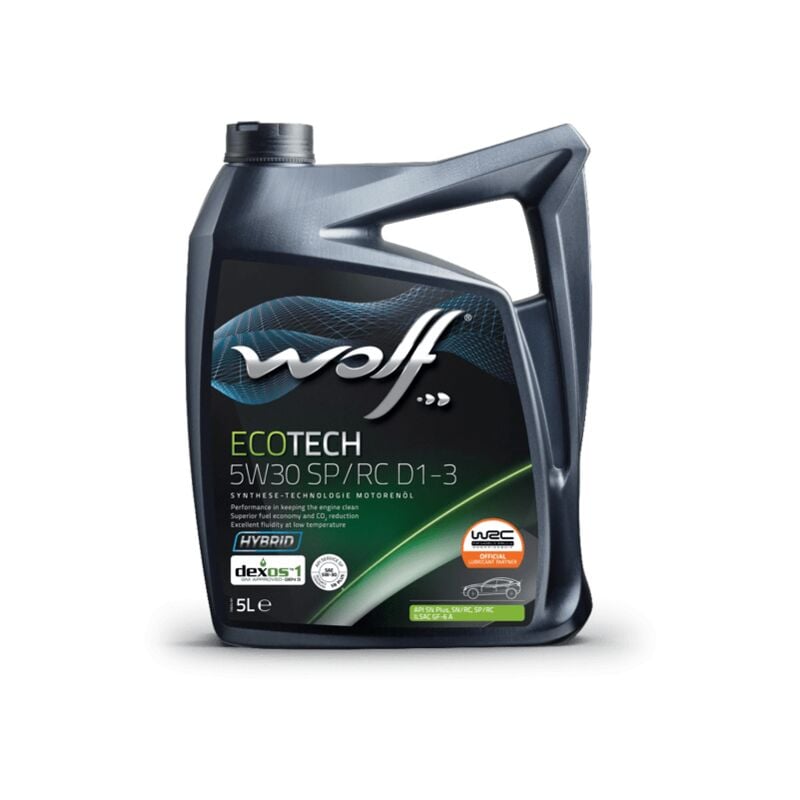 Huile moteur ecotech 5W30 sp/rc D1-3 - Bidon de 5 litres - 1049902 - Ce produit de marque est neuf. - Wolf