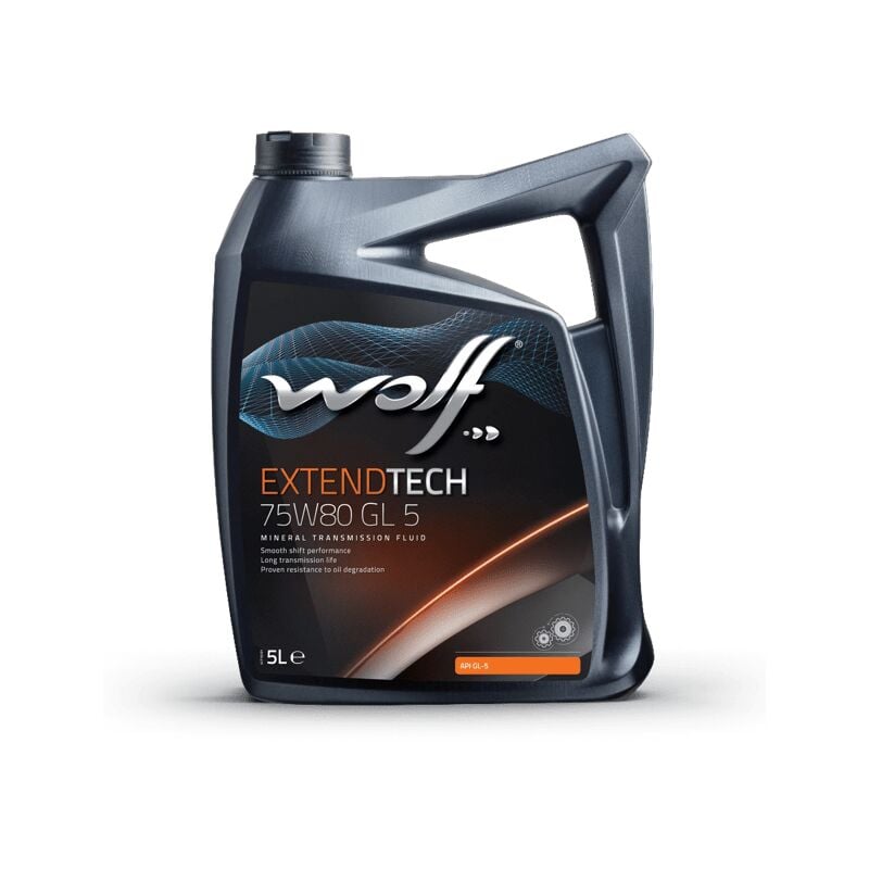 Huile moteur extendtech 75W80 gl 5 - Bidon de 5 litres - 8337772 - Ce produit de marque est neuf. - Wolf