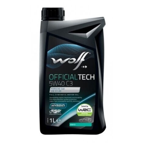 WOLF - Huile moteur OFFICIALTECH 5W40 C3 - Bidon de 1 litre - 8333279 - Ce produit de marque WOLF est neuf.