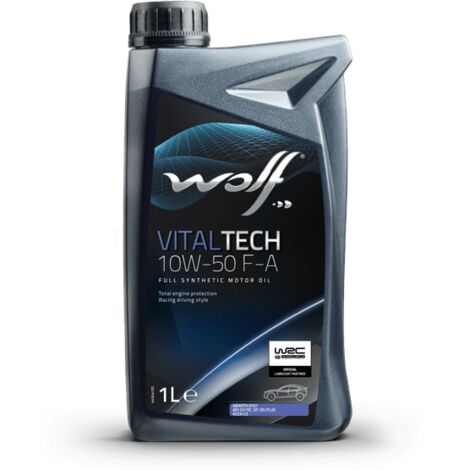 WOLF - Huile moteur VIVALTECH 10W-50 F-A - Bidon de 1 litre - 1050218 - Ce produit de marque WOLF est neuf.