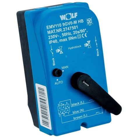 Wolf Motor Steckverbindung auf/zu EMV110 HB 230VAC