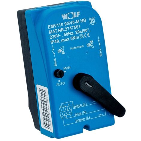 Wolf Motor Steckverbindung auf/zu EMV110 HB 230VAC, Nachfolge-Art.-Nr. 274750199
