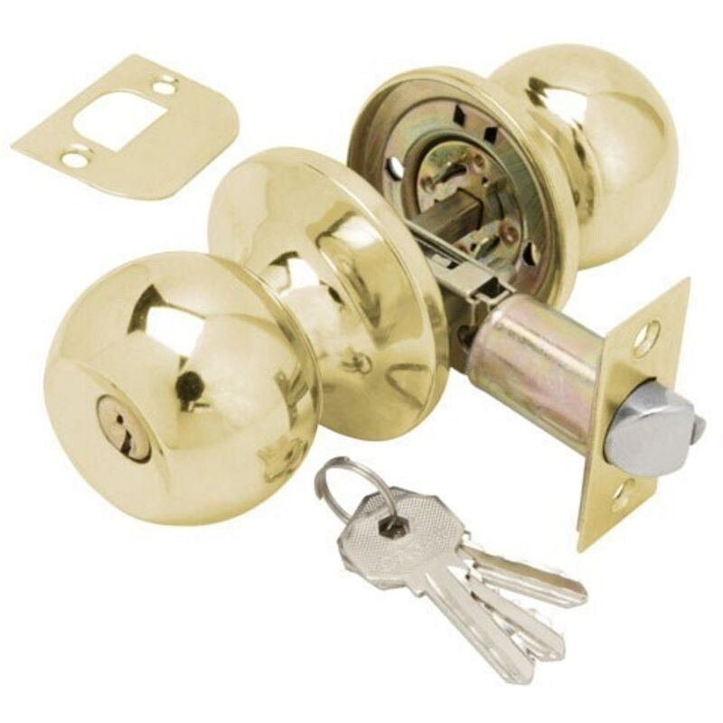 Pomolo per porta Wolfpack con chiave in ottone