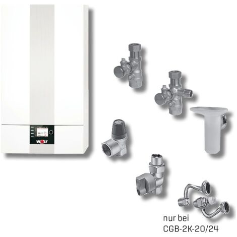 Wolf Paket Brennwerttherme CGB-2K-20 Regelung BM-2, Aufputz