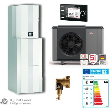 Wolf Paket CHC-Center 07/200-35 Luft-Wasser-Wärmepumpe CHA07 Monoblock R290 4,5kW bei A7/W35 400V, mit BM-2, Puffer-, WW-Sp.