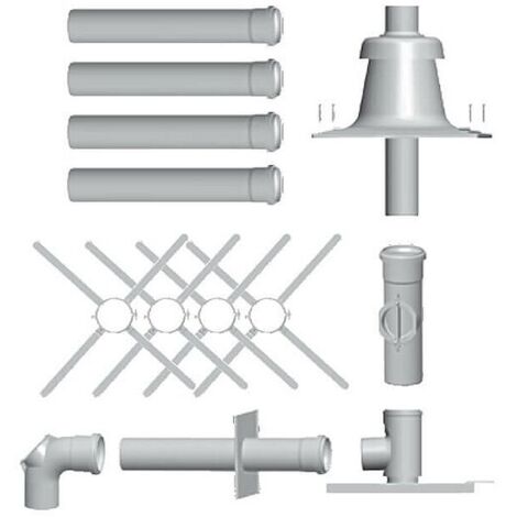 Wolf Paket Nr. 2651520Z01 für Abgas- leitung DN80 mit Schachteinbau