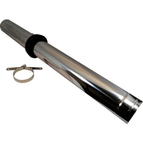 Wolf Passage de toit vertical C33x DN60/100, 1000 mm, en acier inoxydable/PP, 2651908