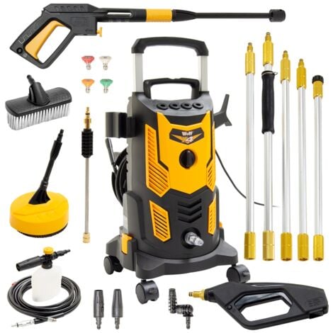 Wolf X4 Blaster Electric Pressure Washer 165BAR with High Flex Hose & Sky Reacher Lance