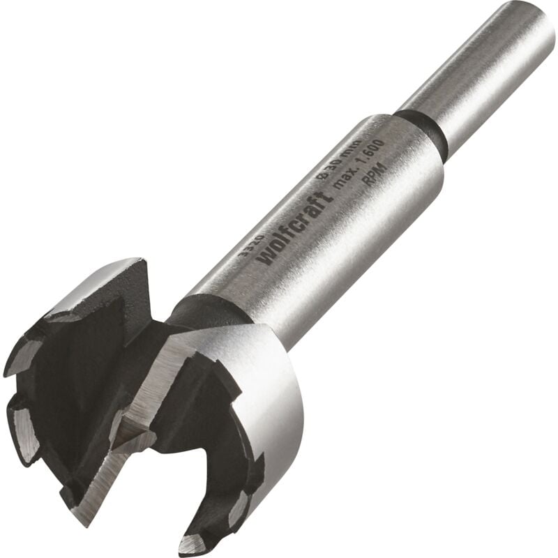 Fraise à Bois d'Encastrement avec Pointe de Centrage - Diamètre 30 mm, Longueur 90 mm - réf. 3320000 - Wolfcraft