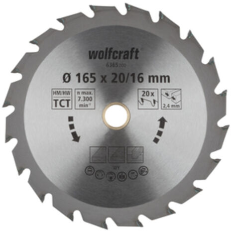 Wolfcraft - 1 Kreissägeblatt HM, 20 Zähne ø150mm - 6364000