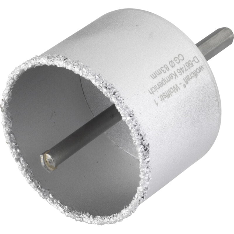 Image of Wolfcraft - Bohrkranz ø 83 mm Hartmetall inkl. Schaft und Bohrer Ersatzakkus & Aufsätze