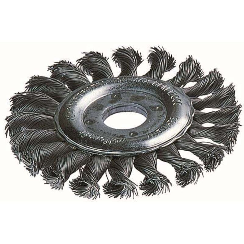 Image of Scheibendrahtbürste ø 115 mm gezopft für Winkelschleifer Drahtbürsten - Wolfcraft