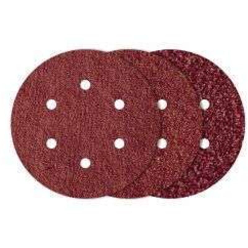 

12 discos de lija auto-adhesivos, corindón grano 60,120,240, perforado Ø 150 mm Wolfcraft 1838000