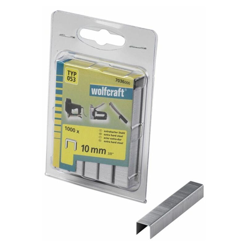 Wolfcraft - Klammern mit breitem Rücken, 8 mm, Typ 053 (Packung mit 1400 Stück) (7031000)