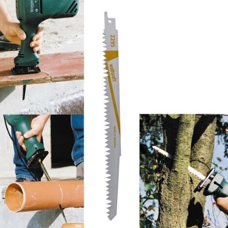 WOLFCRAFT 2295000 LAMES SCIE ÉGOÏNE HCS LONGUEUR 220 MM LOT DE 2