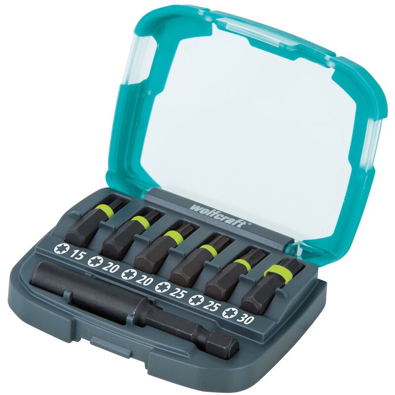 

Set Impact de puntas 7 piezas: Portapuntas + 6 puntas Torx, Philips, Phozidriv Phillips PH 1, 2, 3 Pozidriv PZ 1, 2, 3