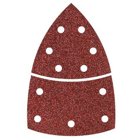 WOLFCRAFT 3118000 - feuilles abrasives adhésives grain parfait pour le ponçage 2 pièces: triangulaire de 95mm + base