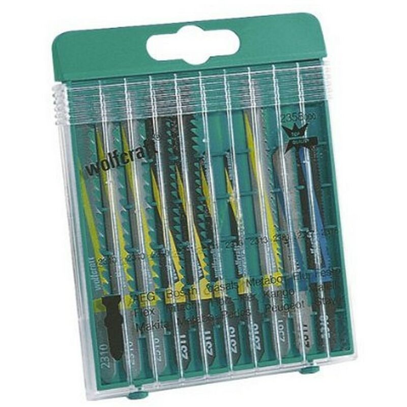 

2358000 - Hojas de sierra de calar vastago en T madera en estuche de plastico - Wolfcraft