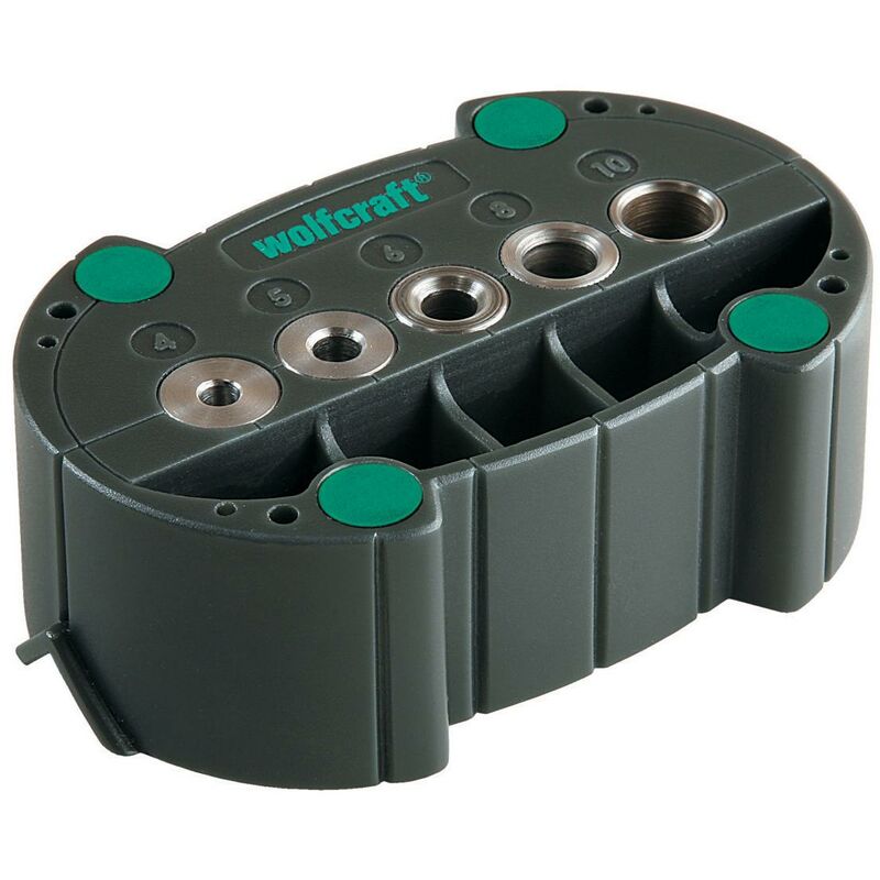 

1 accumobil Guía para taladrar móvil Ø 4, 5, 6, 8, 10 mm Wolfcraft 4685000