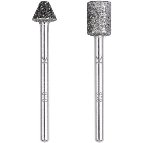 WOLFCRAFT 5989000 JEU DE GOUPILLES DE PONÇAGE DIAMANTÉES, CYLINDRIQUES ET CONIQUES, 2 PIÈCES 1 SET