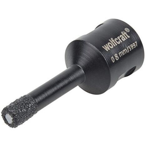 WOLFCRAFT 5997000 DIAMANT FORET CERAMIC Ø 8 MM, FILETAGE M 14, PROFONDEUR DE COUPE 35 MM, 1 V