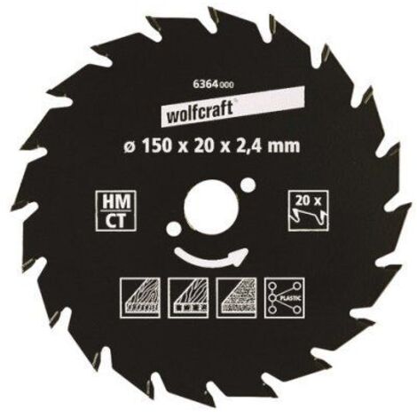 WOLFCRAFT 6355000 1 disco de sierra circular CV, 18 dientes ø127mm